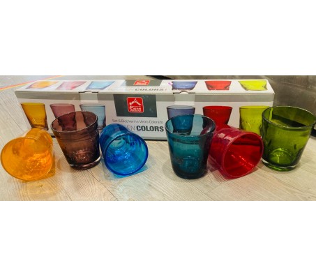Bicchieri colorati in vetro Queen Colors