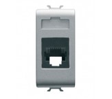 Gewiss chorus connettore telefonico RJ11 titanio