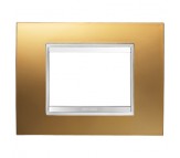 Gewiss chorus placca Lux 3 posti oro