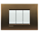 Bticino LivingLight placca quadra bronzo