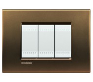 Bticino LivingLight placca quadra bronzo