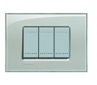 Bticino LivingLight placca quadra grigio ghiaccio