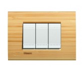 Bticino LivingLight placca quadra bamboo