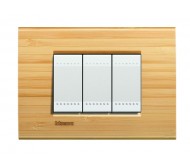 Bticino LivingLight placca quadra bamboo