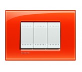 Bticino LivingLight placca quadra arancio