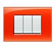 Bticino LivingLight placca quadra arancio