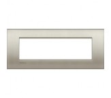 Bticino LivingLight placca Air 7 posti titanio spazzolato