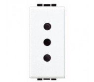 Bticino LivingLight presa 2P+T 10A 250Vac bianca