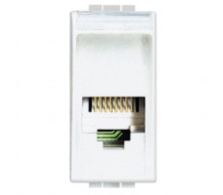 Bticino LivingLight connettore RJ11 bianco