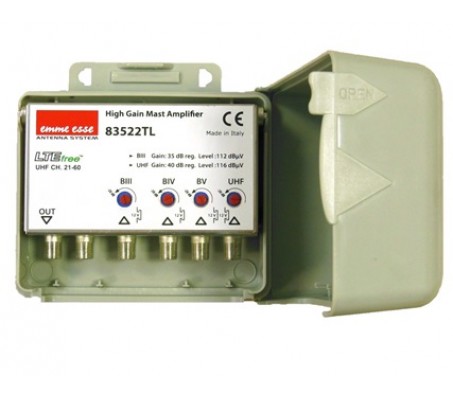 Amplificatore da palo VHF-UHF con filtro LTE integrato