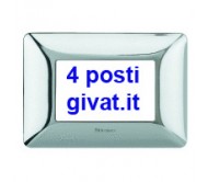 Bticino matix placca 4 posti cromo lucido