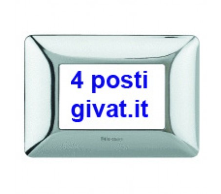 Bticino matix placca 4 posti cromo lucido