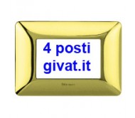 Bticino matix placca 4 posti oro lucido