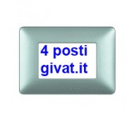 Bticino matix placca 4 posti silver