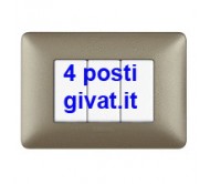 Bticino matix placca 4 posti titanium