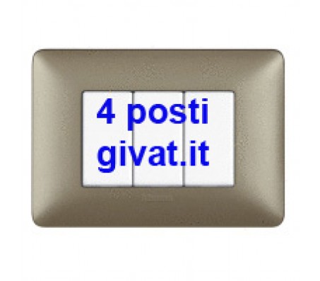 Bticino matix placca 4 posti titanium