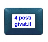 Bticino matix placca 4 posti blu mercurio