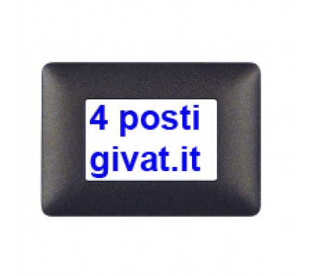 Bticino matix placca 4 posti marrone caffe