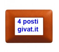 Bticino matix placca 4 posti rosso terra