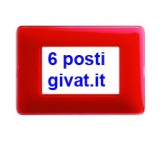 Bticino matix placca 6 posti colors corallo