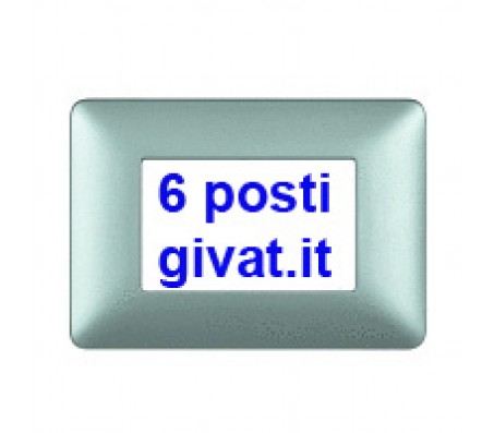 Bticino matix placca 6 posti cromo lucido