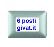 Bticino matix placca 6 posti silver