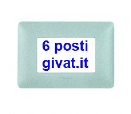 Bticino matix placca 6 posti bianco calce