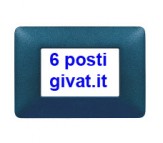 Bticino matix placca 6 posti blu mercurio