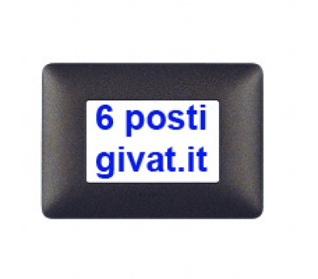 Bticino matix placca 6 posti marrone caffe