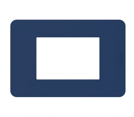 Bticino MatixGO placca 3 moduli blu