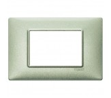 Vimar Plana Placca 3 moduli verde metallizzato