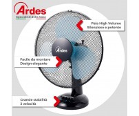 Ventilatore da tavolo Ardes diametro 40