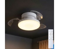 Ventilatore da Soffitto con Luce LED EGLO Hovley 35253 - Telecomando 