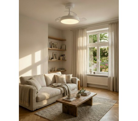 Ventilatore da Soffitto con Luce LED Eglo Malpica 35214 Dimmerabile Telecomando 98 cm